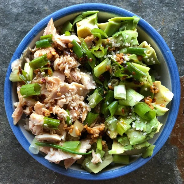 poke-inspired lunch bowl