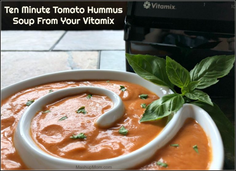 Ten Minute Tomato Hummus Soup From Your Vitamix!