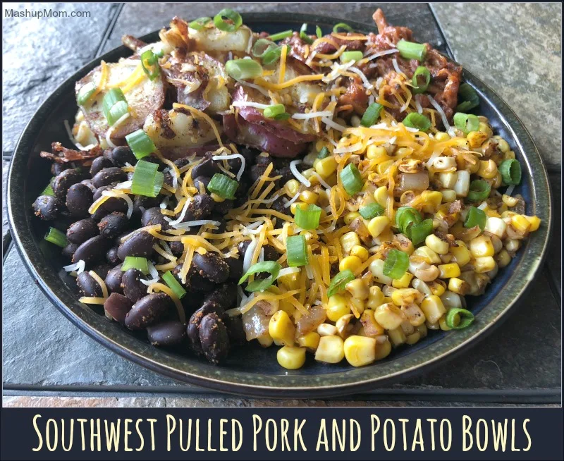 pulled pork and potato bowls