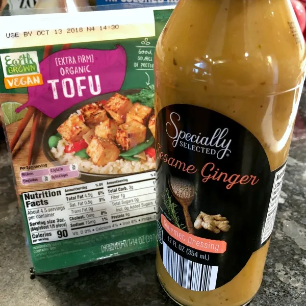 aldi tofu and sesame ginger dressing