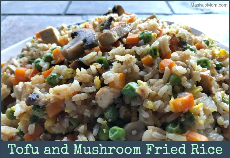 tofu and mushroom fried rice