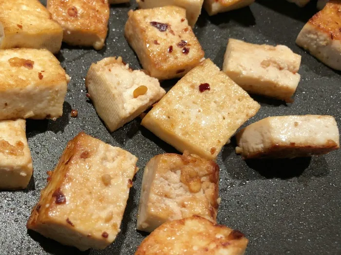 tofu in a skillet