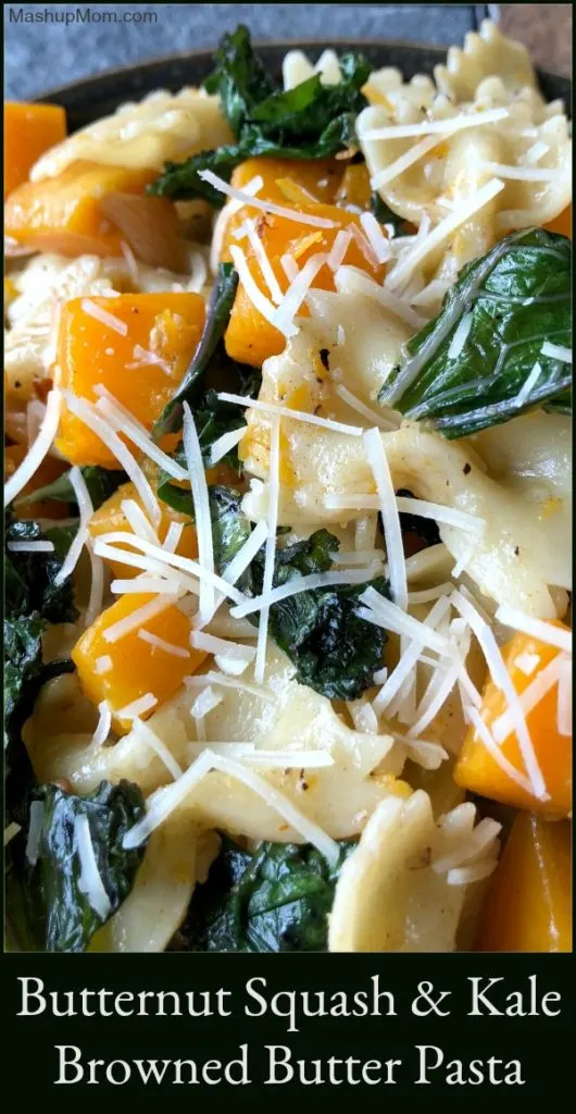 pasta with kale and butternut squash