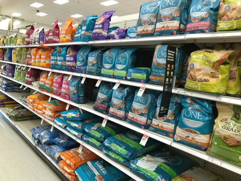 cat food aisle at target