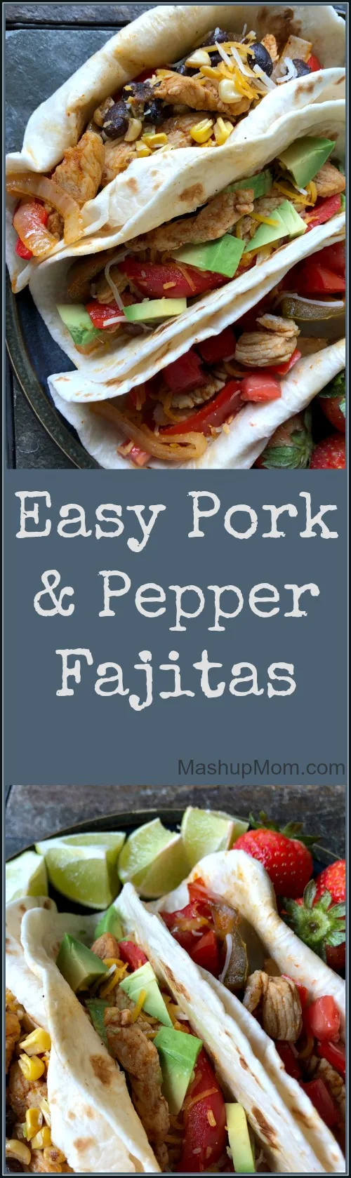 pork fajitas with bell peppers