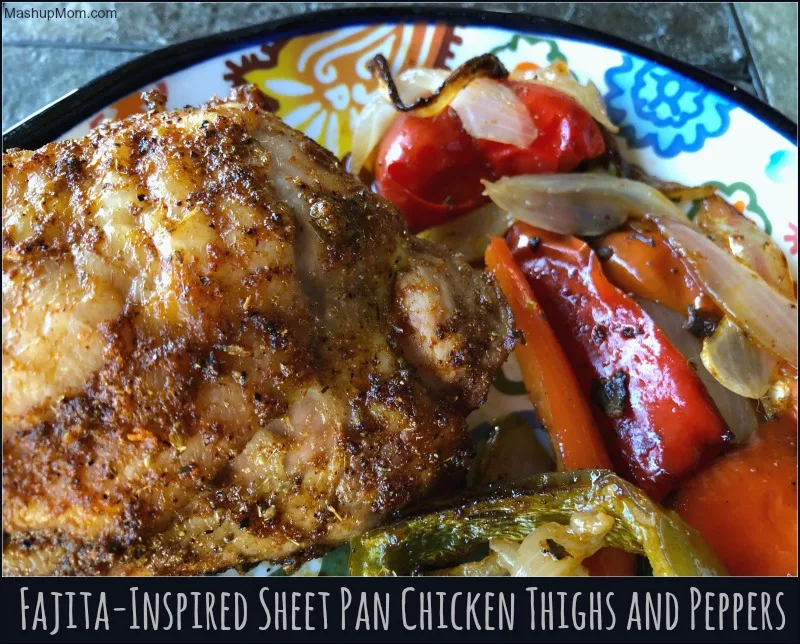 fajita inspired sheet pan chicken thighs