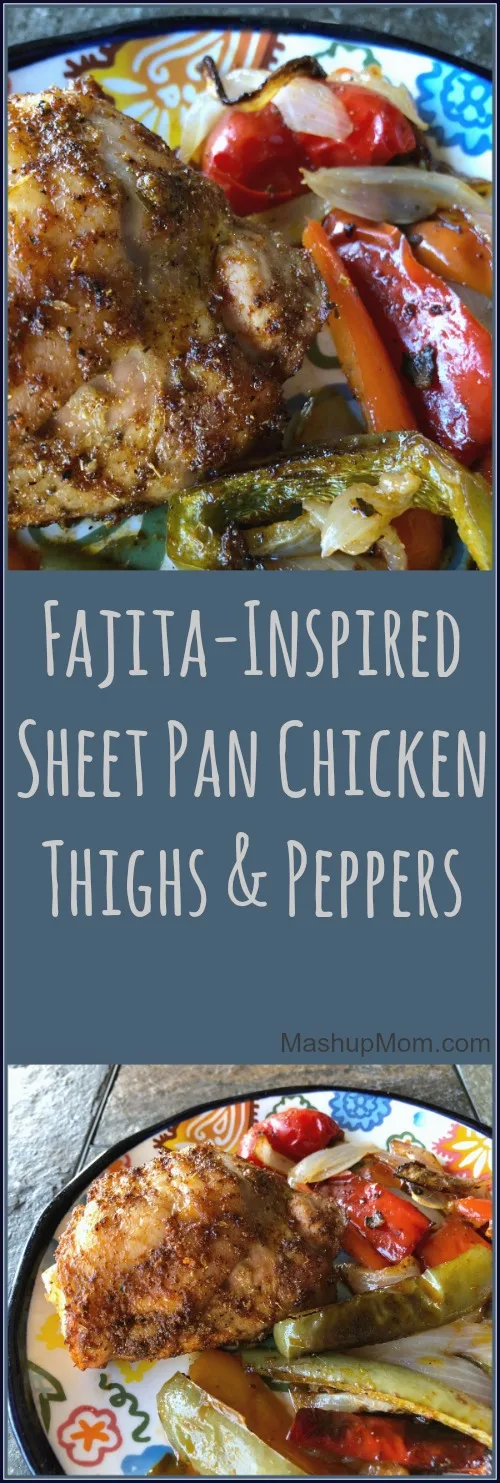 fajita sheet pan chicken thighs and peppers