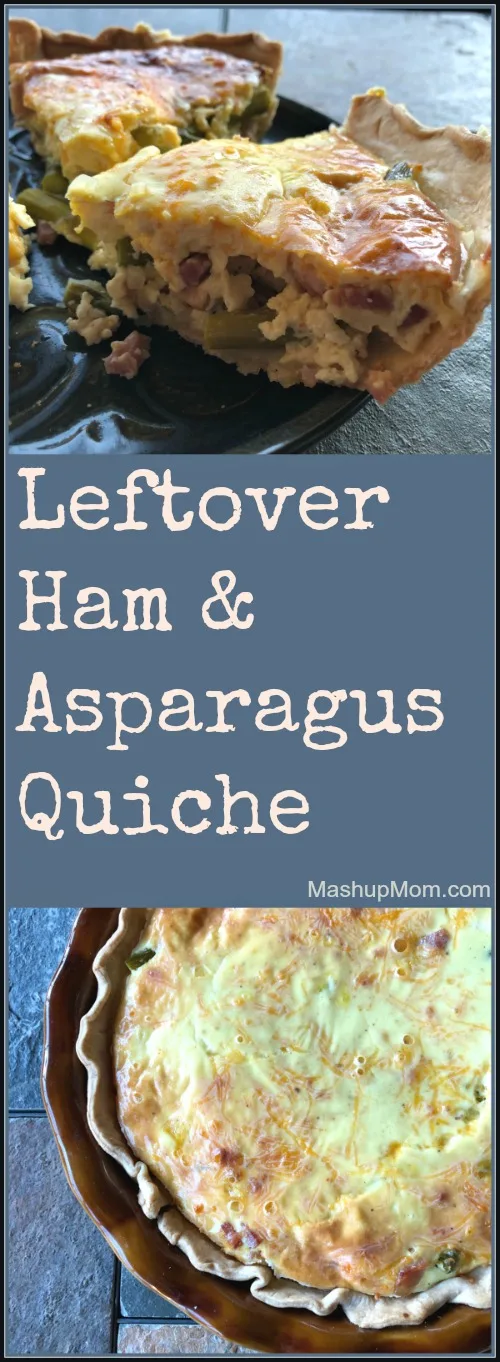quiche with leftover ham & asparagus