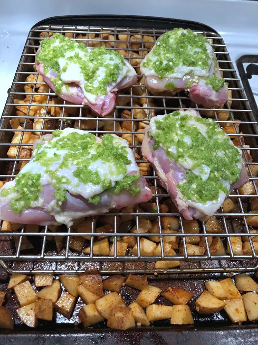 jalapeno lime chicken on baking rack