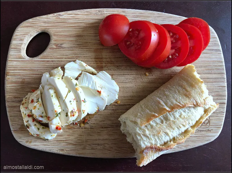 bread cheese and tomatoes