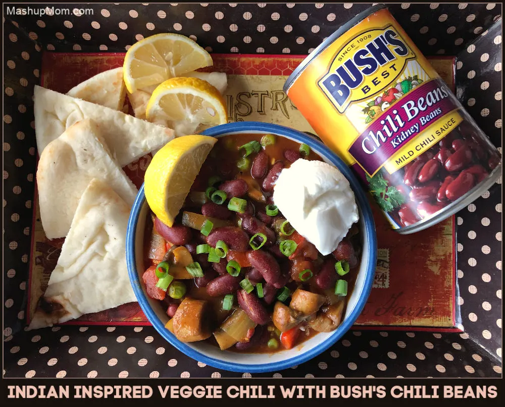 indian inspired veggie chili recipe with BUSH'S Chili Beans