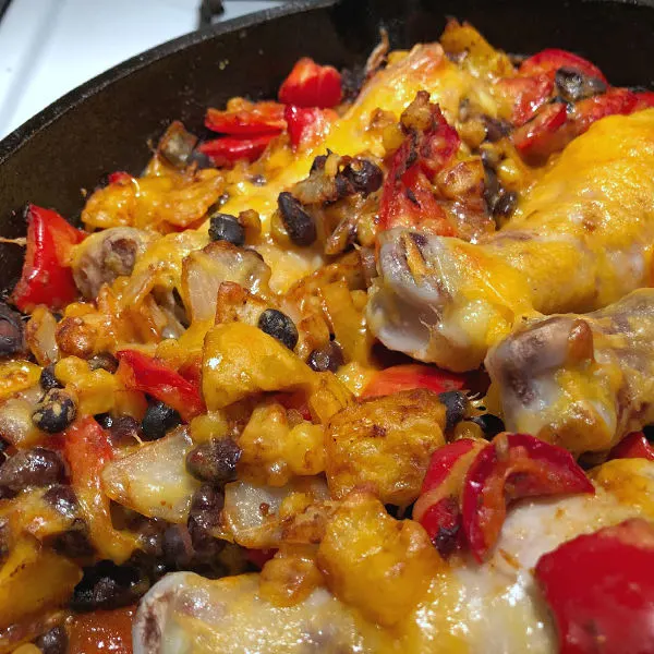 finished southwest chicken skillet