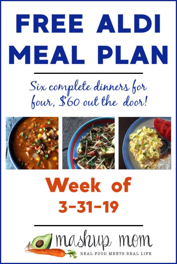 free aldi meal plan week of 3/31/19