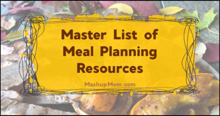 Master List of Meal Planning Resources