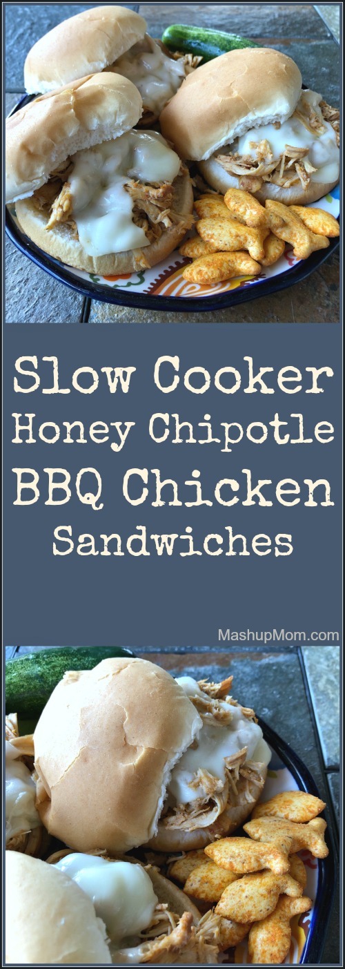 slow cooker honey chipotle barbecue chicken sandwiches