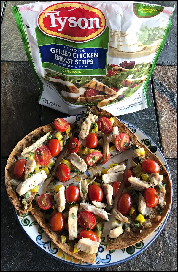 grilled chicken flatbread pizza