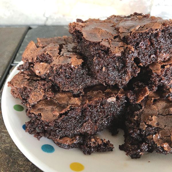 plate of chile mocha brownies