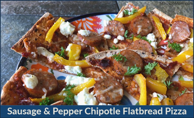 Sausage & Pepper Chipotle Flatbread Pizza