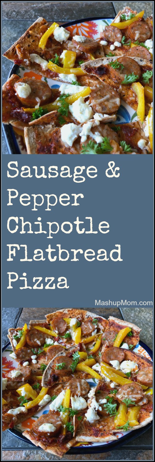 sausage & pepper chipotle flatbread pizza recipe