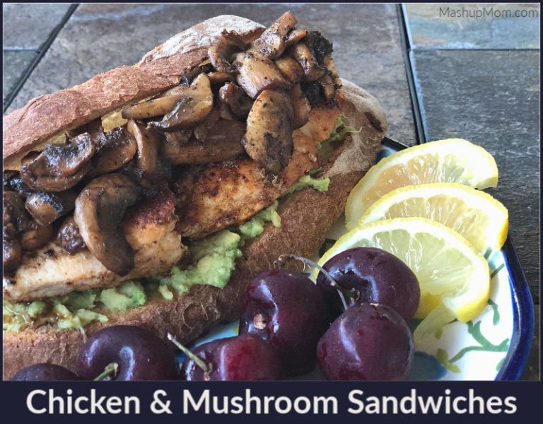 Chicken & Mushroom Sandwiches with Avocado Spread