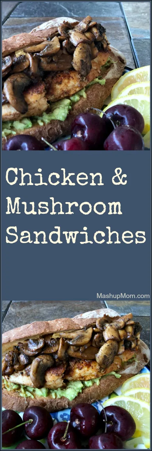 chicken mushroom avocado sandwiches