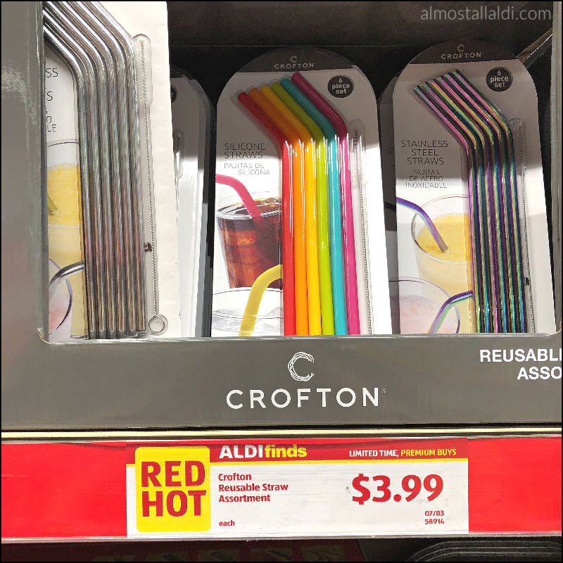 crofton reusable straws at aldi