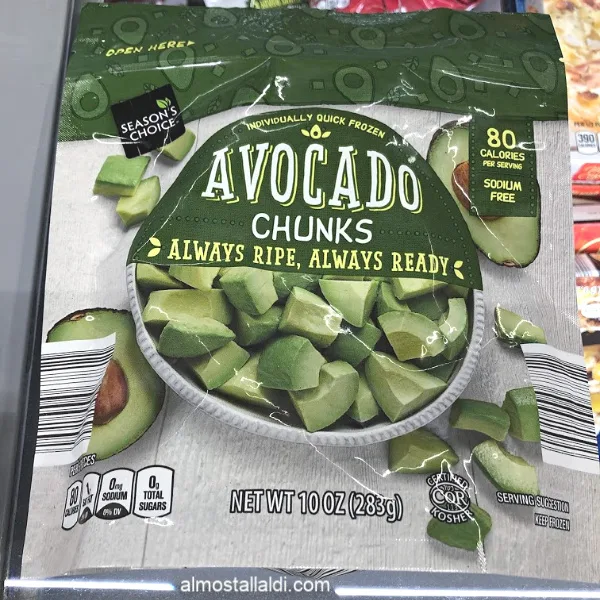 season's choice avocado chunks at aldi