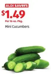 mini cucumbers at aldi