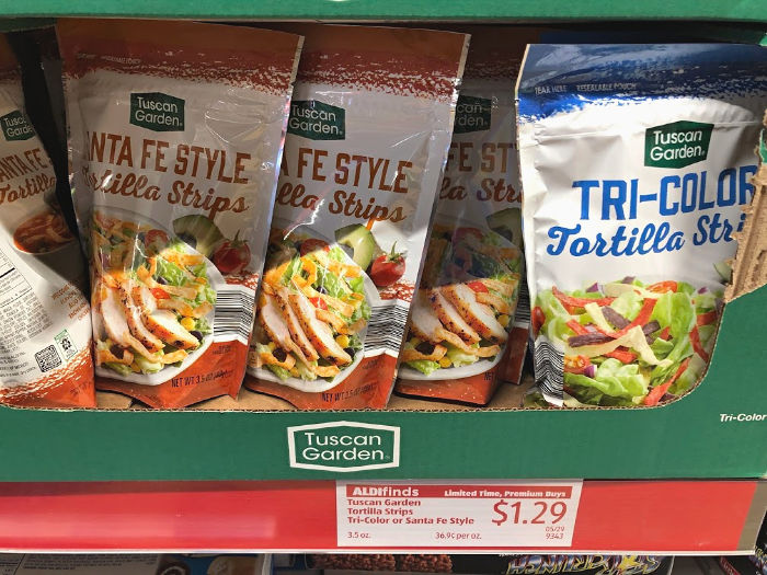 Tuscan Garden tortilla strips at ALDI