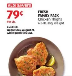 family pack chicken thighs at ALDI