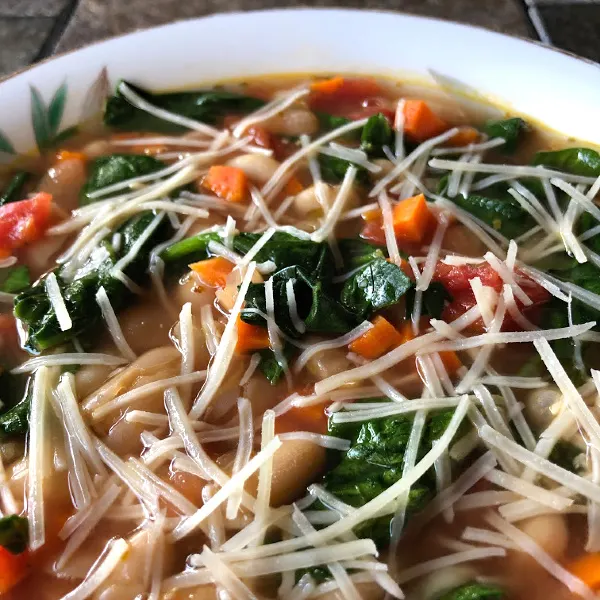 bowl of Meatless Monday white bean soup