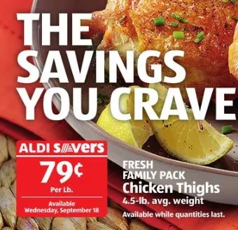 sale chicken thighs at ALDI