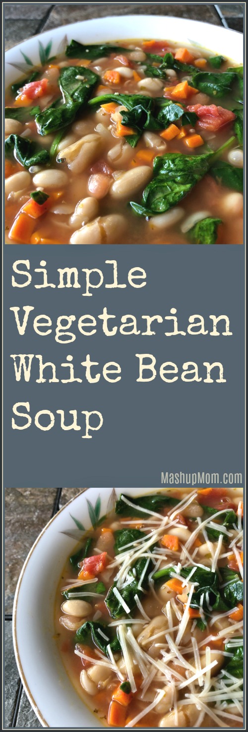 simple vegetarian white bean soup a meatless monday soup recipe