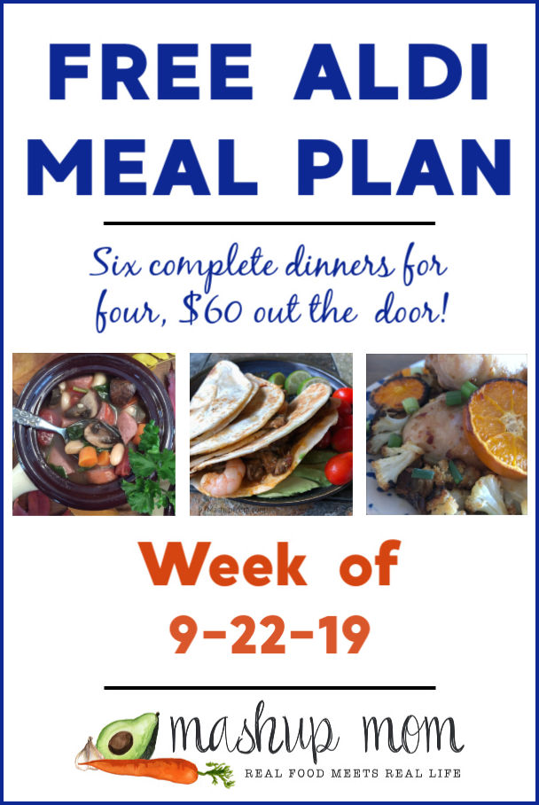 free ALDI meal plan week of 9/22/19