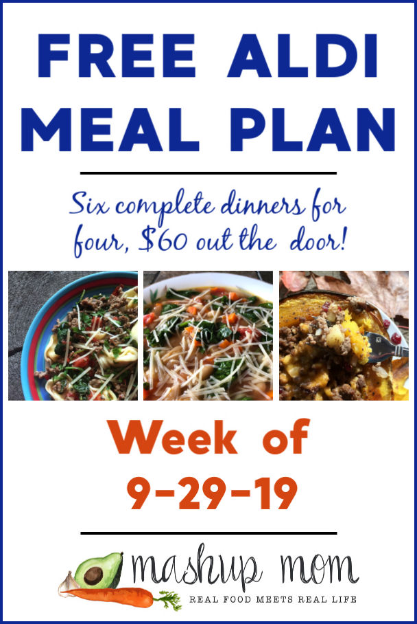 free ALDI meal plan week of 9/29/19