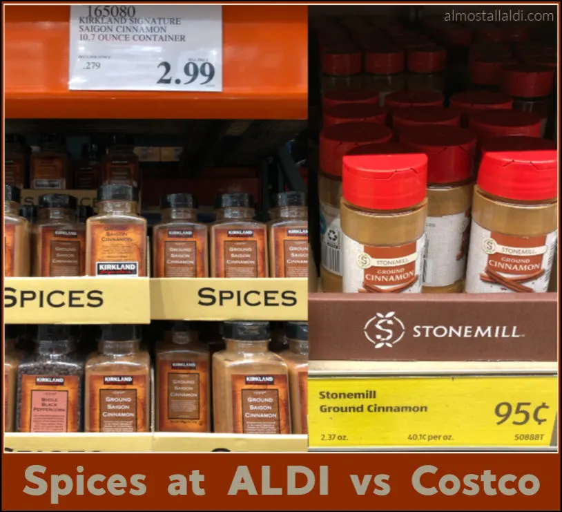 ALDI spices vs Costco spices