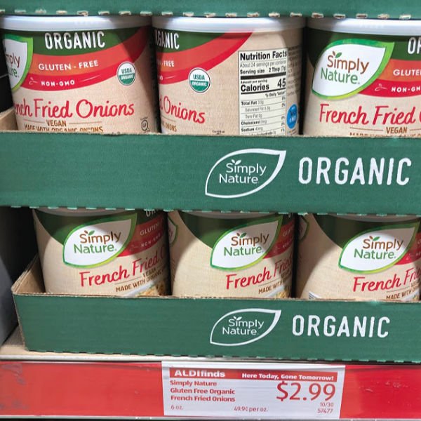 organic gluten free french fried onions at ALDI