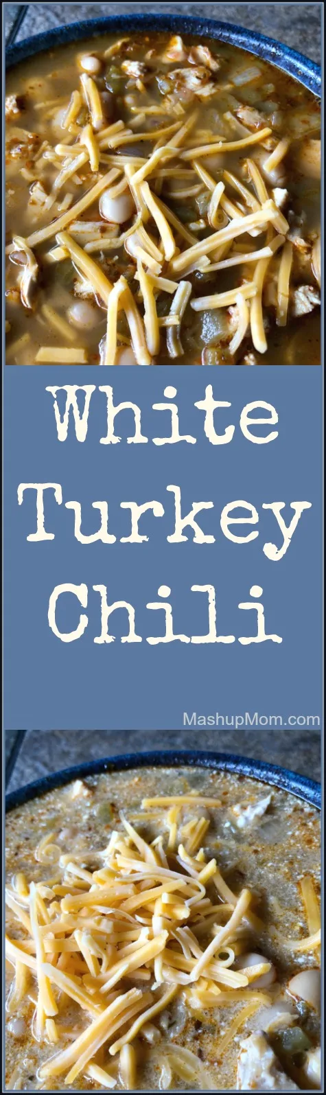 white turkey chili is an easy post-Thanksgiving recipe for leftover turkey