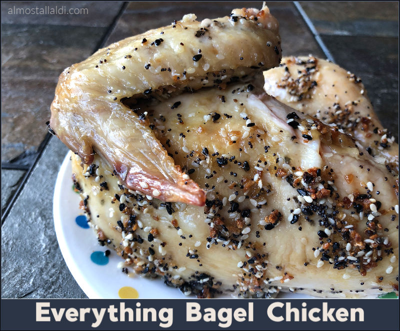 everything bagel chicken -- whole chicken with everything bagel seasoning