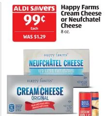 cream cheese on sale at aldi