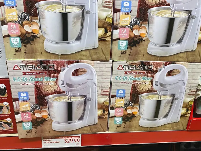 ambiano stand mixer on the shelf at aldi