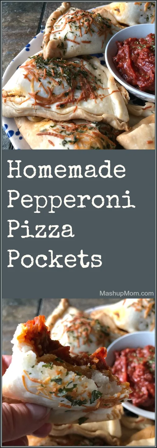 homemade pepperoni pizza pockets (copycat Hot Pockets!)