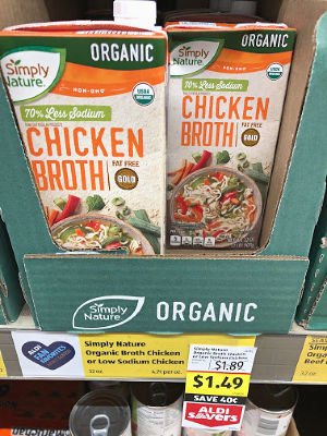 organic chicken broth on sale at aldi