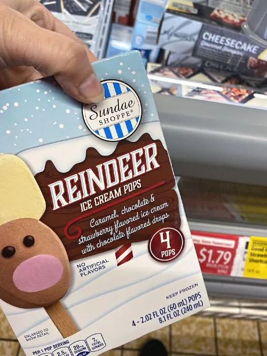 Sundae Shoppe reindeer pops at ALDI