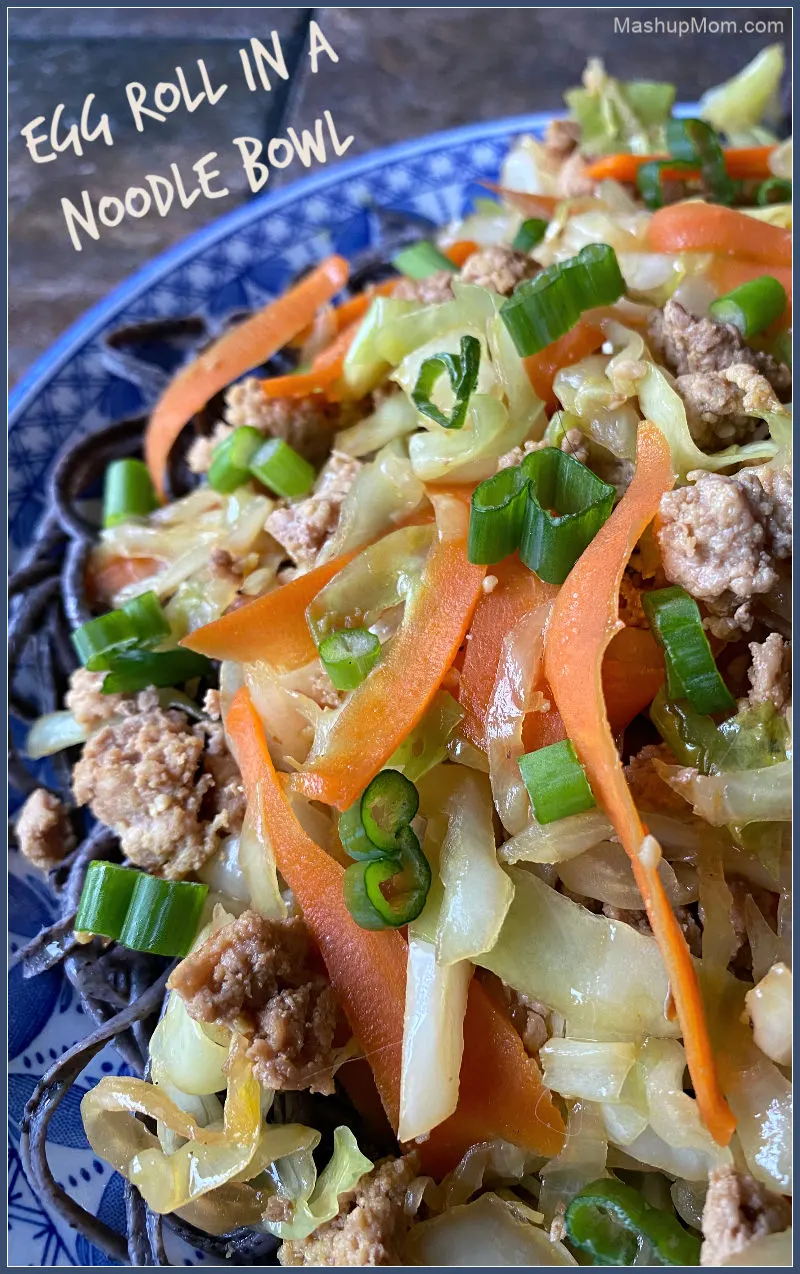 egg roll in a noodle bowl for easy weeknight dinner