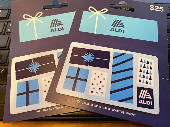 Two $25 ALDI gift cards to give away
