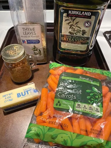 carrots need butter & thyme ingredients 