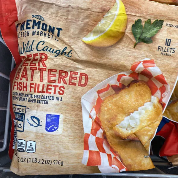 beer battered fish fillets at ALDI