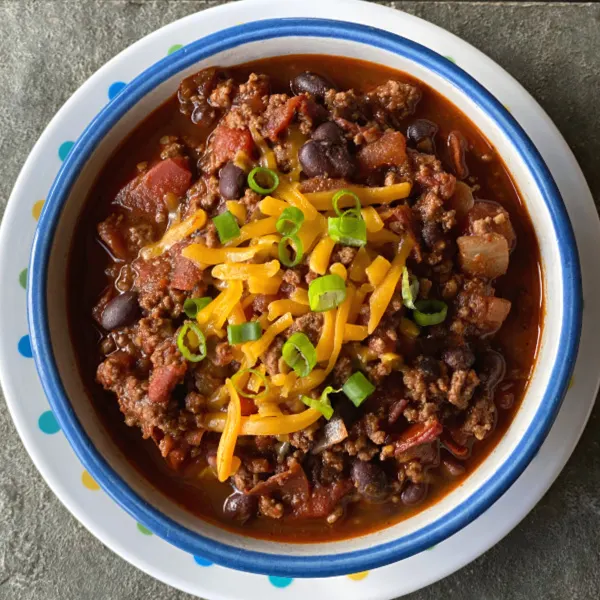 bowl of chocolate chipotle chili