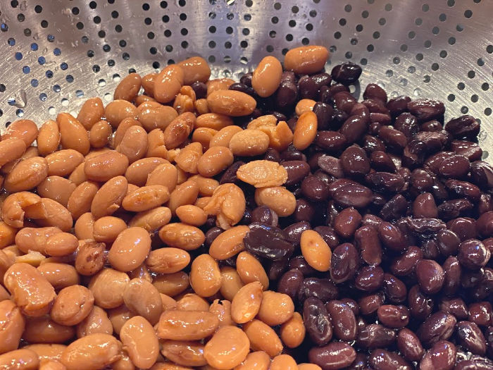 rinse and drain the beans for vegetable soup